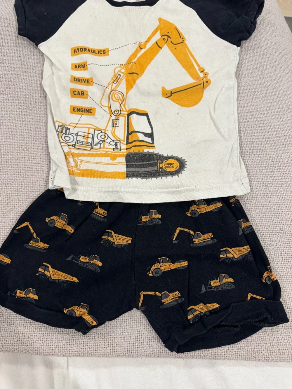 Kids Construction Matching Set - Black & Yellow